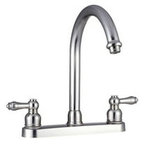 Dura Faucet Non-Metallic J-Spout RV Kitchen Faucet - Brushed Satin Nickel