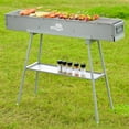 thumbnail image 2 of WILLBBQ Charcoal Grills Commercial Quality Portable Hibachi BBQ Lamb Skewer Folded Camping Barbecue Grill for Backyard Outdoor Cooking Use(39.4x7.1x5.1 inch) - The Perfect Gifts for Grill Lovers, 2 of 7