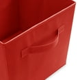 thumbnail image 3 of Casafield Set of 6 Fabric Storage Cube Bins, Red - 11" Collapsible Foldable Cloth Baskets for Shelves and Cubby Organizers, 3 of 8
