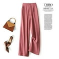 thumbnail image 6 of Fashion Loose Office Lady Wide Leg Pants Casual Korean Women Elastic High Waist Straight Trousers Summer Suit Pants New, 6 of 6