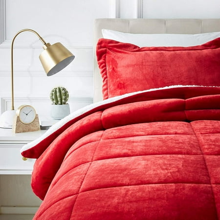 Beauty Threadz Micromink Sherpa Comforter Set Ultra Soft Fray