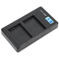 thumbnail image 2 of Cargador de batería portátil para cámara LPE12 Cargador doble USB con pantalla LCD, 2 of 15