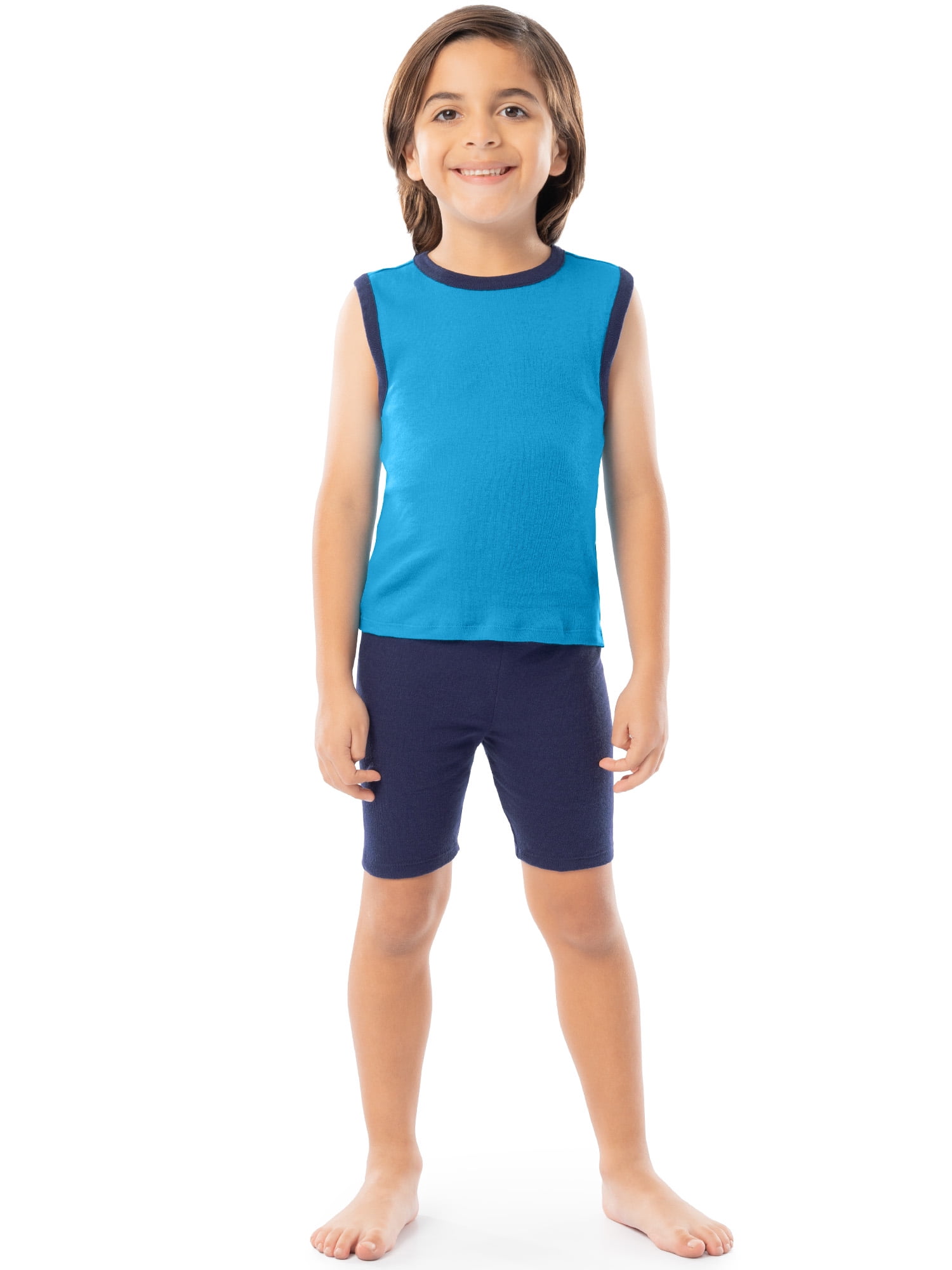 Fruit of the Loom Boy's Energize Snug Fit Pajama Sleep Sets, 4-Piece, Sizes 4-12