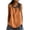 Brown, variant on Women's Sleeveless Cami with Asymmetric Hem, Button and Patchwork Design Casual Top