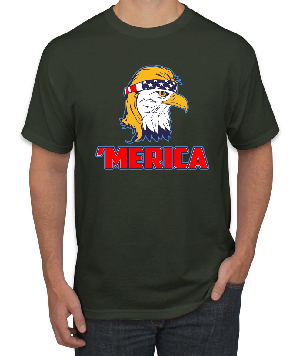 Merica Eagle Funny Mullet Parody USA Mens Tank Top