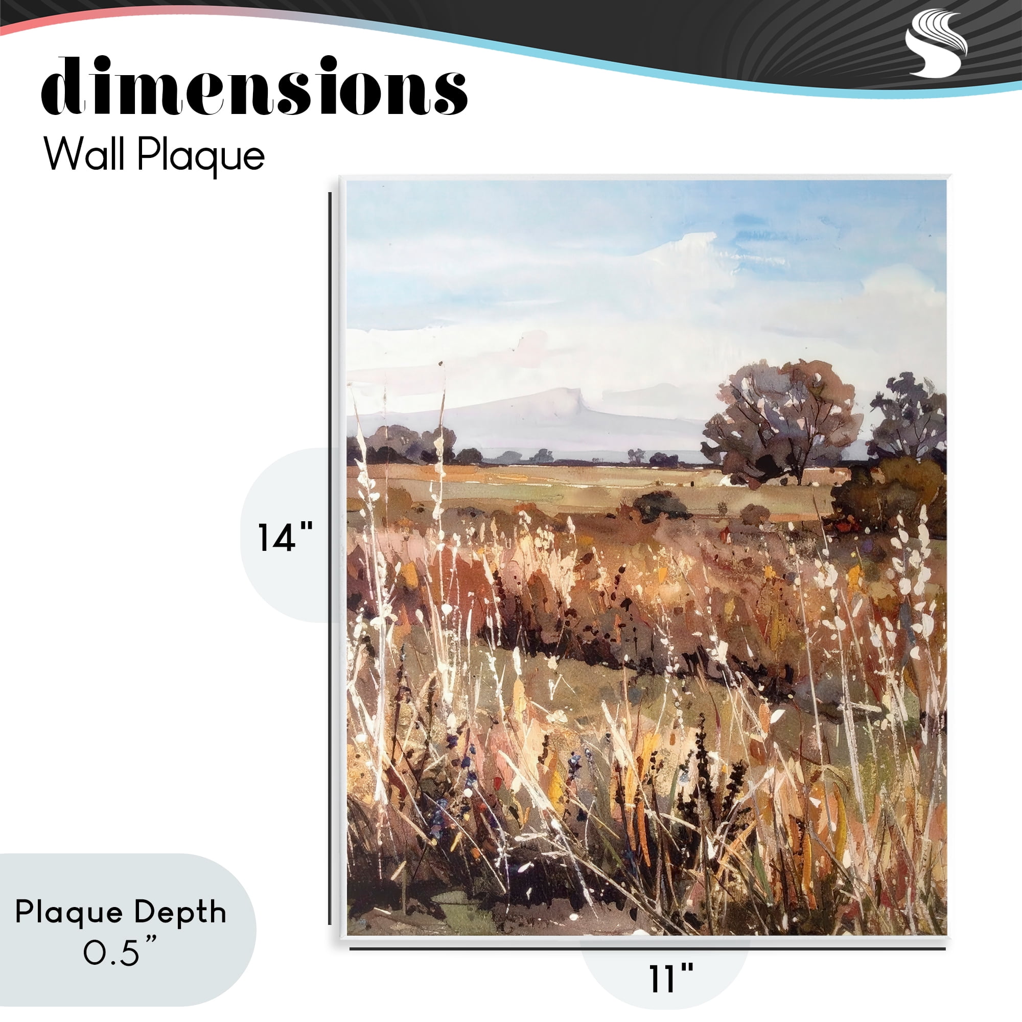 Stupell Industries Peaceful Meadow Expression Wall Plaque Art, design by Alonza Saunders