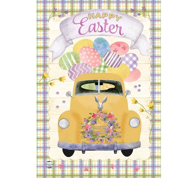 Briarwood Lane House Flag 40x28 For Outdoor Happy Easter Pickup For Easter House Flag