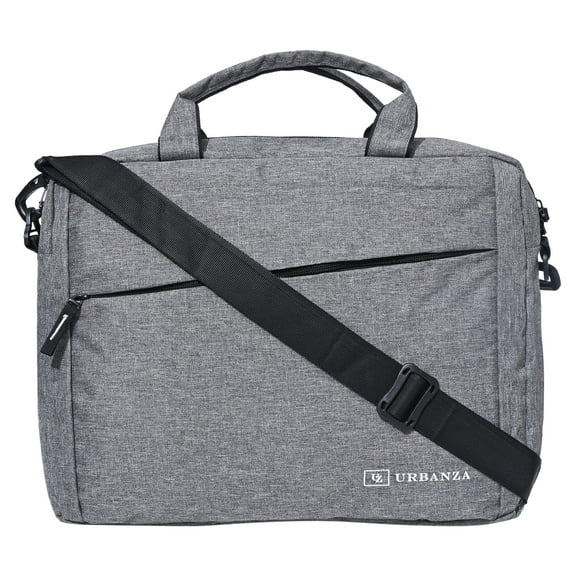 URBANZA Adult Casual, Spacious, Ergonomic, Foam Padded Leather Laptop/Briefcase Bag, Gray, 1-Piece