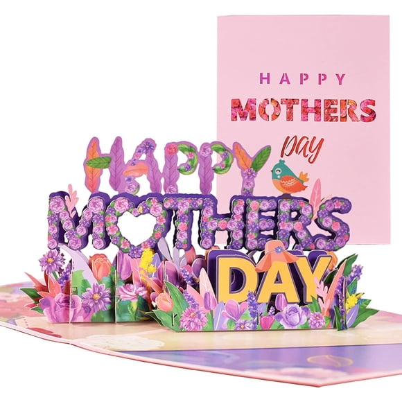 GFDYREE Mother's Day Pop Up Card, Mothers Day Cards for Mom Pop Up Gift Cards Includes Envelope and Note Tag from Daughter Son Kids