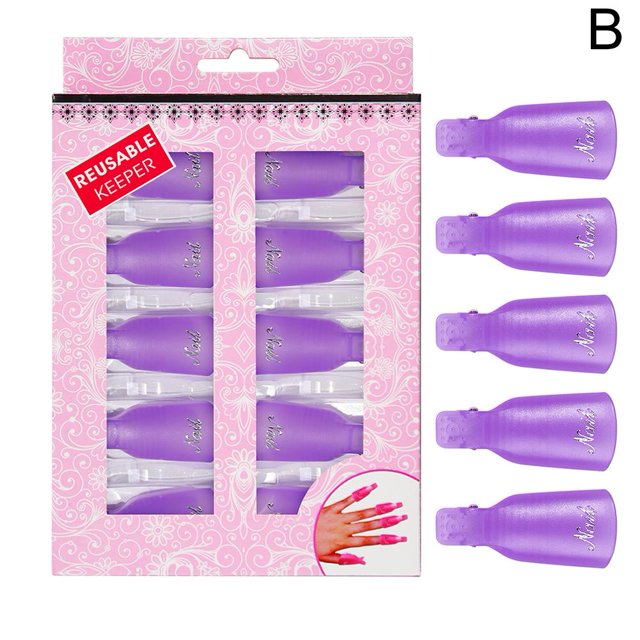 Nail Polish Remover Clips 10 Pieces In A Box/Bag Instead Of Tin Foil, Reusable Nail Polish Remover Tool Best