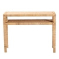 thumbnail image 3 of bali & pari Kalimantan Boho Console Table, Handwoven Natural Rattan, Light Honey, 3 of 9