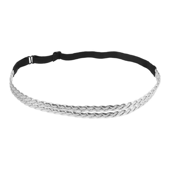 BRIGHTFUFU Diadema trenzada Diadema fina Diadema de pelo trenzado Mujeres Adolescentes Accesorio para el cabello Tocado Trenzado Accesorio para el cabello Diadema elástica para mujeres