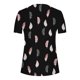 thumbnail image 5 of Tops de Algodón para las Mujeres Impreso en V-Cuello Botón Arriba Blusa de Manga Corta, Ligera Imitación Top Casual, 5 of 5