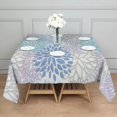 thumbnail image 3 of Blue Floral Leaf Pattern Square Tablecloth,Waterproof Square Table Cover,Wipeable Spillproof Washable Table Cover for Home Kitchen Party Decor 60"x60"(152x152cm), 3 of 6