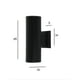 thumbnail image 3 of Lampara Arbotante De Pared Exterior Negra Circular Doble Iluminacion Luz Vic, 3 of 3
