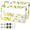thumbnail image 2 of Coolnut Lemon License Plate Frames 2 Pack, Waterproof Aluminum Alloy Car Tag Holder 2 Holes License Plate Covers with Screw Caps Auto Accessories, 2 of 7