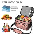 thumbnail image 5 of Lunch Box Pioneer Flower Floral Print Pattern Insulated Lunch Bag for Women Men,Medium Leakproof Lunchbox Cooler Bag Adjustable Strap,10 X 6.7 X 8 Inches, 5 of 6