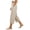 Khaki women wide leg capri pants a1, variant on Women's Wide Leg Capri Pants Elastic Waist Loose Solid Casual Palazzo Trousers with Pockets Summer Travel Lounge Work Outfits, Navy 2XL