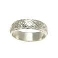 thumbnail image 3 of 925 sterling silver personalized custom made 6mm Hawaiian scroll raised letter ring band size 14, 3 of 4