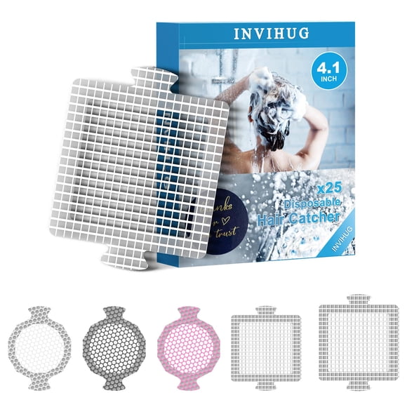 INVIHUG Paquete de 25 Captadores Desechables para Drenaje de Ducha 10.5 cm