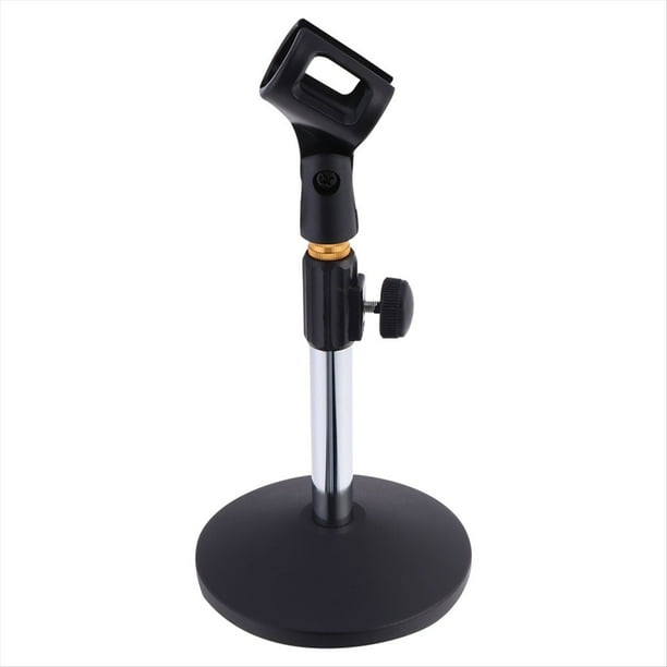 Pedestal para Micrófono de Escenario Profesional, Soporte de Escritorio Ajustable, de Fijación para Micrófono de Voz en