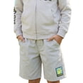 thumbnail image 2 of Boys Pokemon Pikachu Casual Woven Khaki Pull-On Shorts with Pockets, 2 of 5