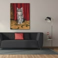 thumbnail image 3 of Epic Graffiti 'Grey Kitten And Red Curtain' by Janet Pidoux, Canvas Wall Art, 40"x54", 3 of 8