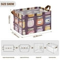 thumbnail image 7 of Yayeee Foldable Storage Basket for Shelves with Handles Set of 2 Waterproof Cloth Bins, Purple Jam, 7 of 7