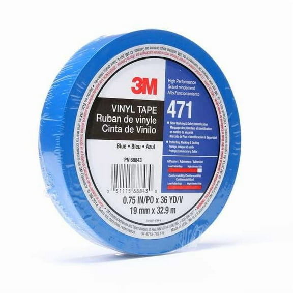 3m Floor Tape,Blue,3/4 inx108 ft,Roll 471