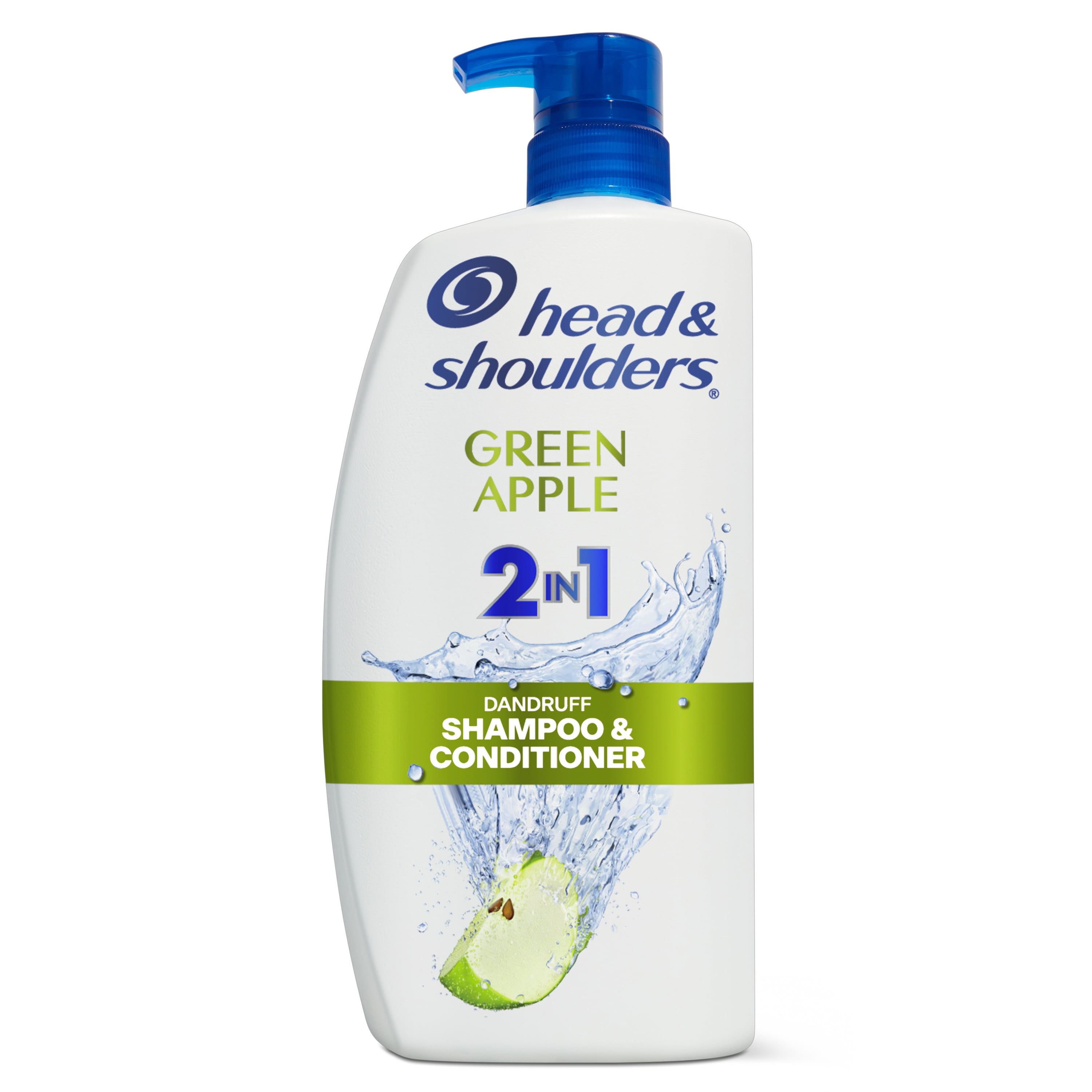 Head and Shoulders 2 in 1 Dandruff Shampoo and Conditioner, Green Apple, 28.2 oz