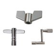 thumbnail image 1 of Shisuyan 3pcs Drum Keys Percussion Drum Set Tuning Tools Drum Silver Tuning Keys, 1 of 9