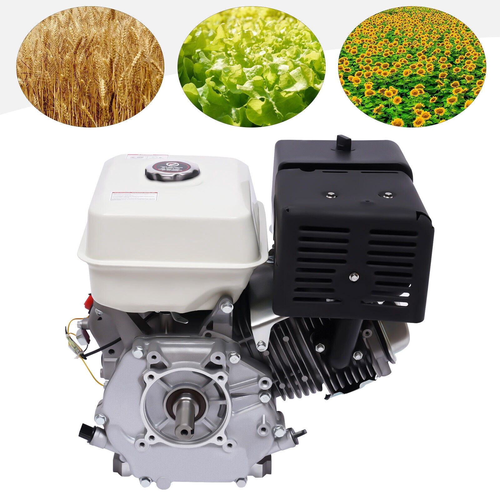 Fichiouy 4 Stroke 15HP Gas Engine Motor Power 420CC OHV TCI Gasoline Motor Recoil Pull Air Cool