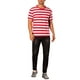 thumbnail image 2 of Camiseta de rayas INSPIRE CHIC para el Día del Padre para hombres, camiseta de manga corta, cuello redondo, casual, L, rojo y blanco, 2 of 6