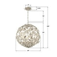 thumbnail image 5 of MSL-316-SA Crystorama Lighting Marselle - 6 Light Pendant-23 Inch Tall and 22 Inch Wide-Antique Silver Finish, 5 of 8