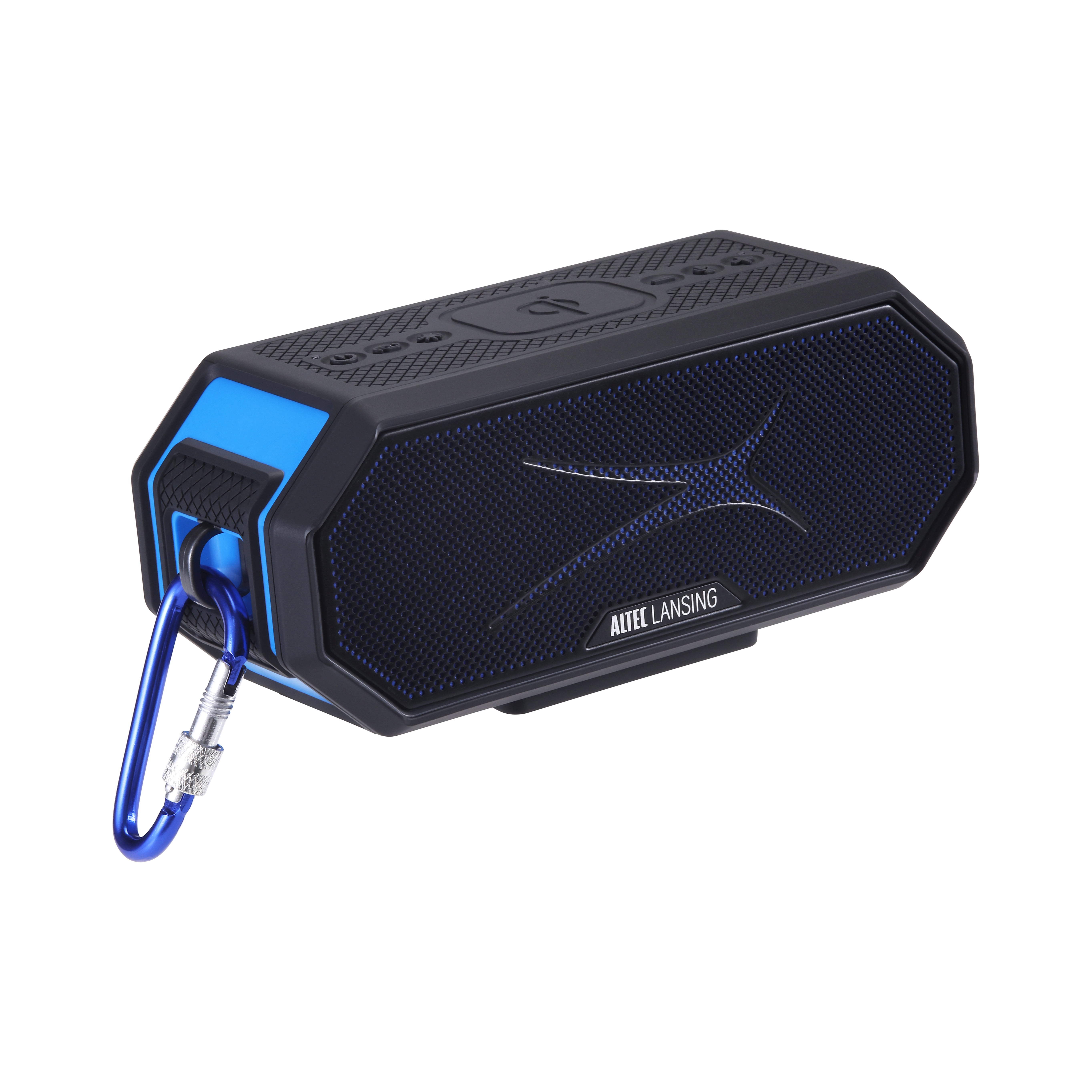 Altec Lansing HydraBlast 2.0 EverythingProof™ Bluetooth Speaker, IP67 Waterproof, 20H Battery, Qi Wireless & USB Charging, LED Lights, Party Sync, 100ft Range