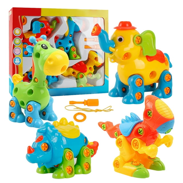 Kids Assembly Toys Set Creative Take Apart Dinosaur Toy Animal Construction Toy
