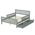 thumbnail image 5 of Bellemave Full Bed with Storage Drawers and Fence Rails, Wood Platform Beds Frame with Headboard, Full Size Storage Bed for Kids Boys Girls Teens（Gray), 5 of 9