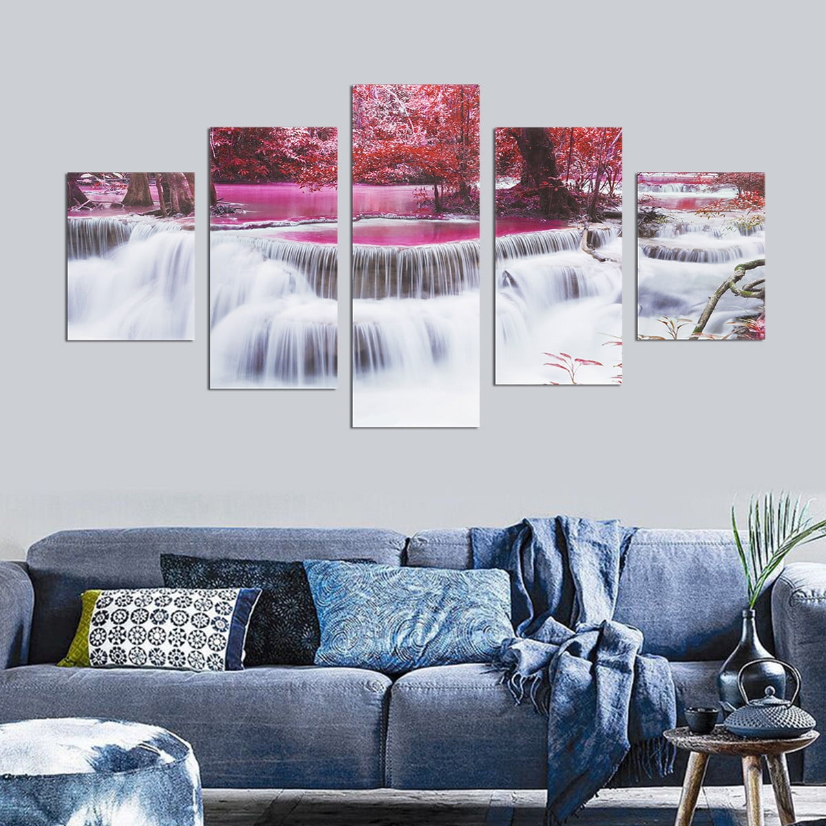 Waterfall Landscape Print Painting Canvas Home Wall Art Picture Living Room Deco