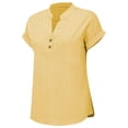 thumbnail image 5 of Womens Summer Puff Short Sleeve Tops Dressy Casual V-Neck T-Shirts Cute Blouse for Work, 5 of 7