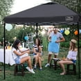 thumbnail image 3 of KAMPKEEPER 10x10 Pop Up Commercial Canopy Tent - Waterproof & Portable Outdoor Shade with Adjustable Legs, Air Vent, Carry Bag & Sandbags(Black), 3 of 10