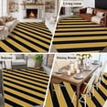 thumbnail image 5 of 5'x8' Area Rugs, Yellow Black Striped Indoor Outdoor Area Rug for Living Room Bedroom, Farmhouse Stripe Modern Art Washable Bathroom Rugs Kitchen Floor Carpet Mats Home Decor Aesthetic, 5 of 8