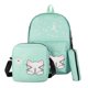 thumbnail image 3 of 3pcs / Set Mujeres Mochila Cat Canvas Crossbody Bag Girls Pencil Case (Verde)-197475.02 Likrtyny Para estrenar, 3 of 8