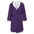 thumbnail image 4 of Women Robes Women's Fleece Plush Robe Long Warm Plush Bathrobe Loungewear Jacket Printed Comfort Robe Woman Flannel Pajamas, 4 of 5