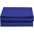 thumbnail image 3 of Elegant Comfort 1500 Premium Hotel Quality 1-Piece Flat Sheet, Softest Quality Microfiber - Full Royal Blue, 3 of 4