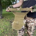 thumbnail image 3 of Sac de Jambe Tactique Multifonctionnel avec Tissu Oxford Imperméable 800D - Grande Capacité 12x11x30cm, Sangles Réglables Détachables pour Randonnée, Pêche, Cyclisme, Camping, Chasse et Sports de Plein Air, 3 of 6