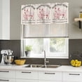 thumbnail image 4 of Farmhouse Pig Curtain Valances for Windows, Kitchen Valance Window Treatments Panel 2 Pack, Watercolor Cute Animals Retro Art Rod Pocket Short Curtains for Bathroom Bedroom 42 x 18 Inch, 4 of 8
