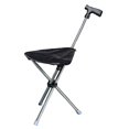 thumbnail image 2 of Bastón de trekking con asiento,Bastón de trekking antideslizante con asiento de bastón,Silla de caña plegable con asiento de caña plegable antideslizante,Bastones de trekking Negro, 2 of 8