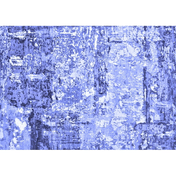 Ahgly Company Indoor Rectangle Oriental Blue Industrial Area Rugs, 8' x 10'