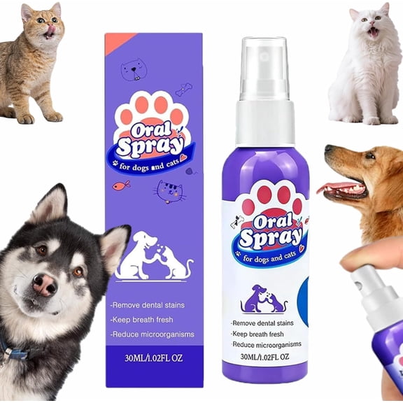 Pet Oral Spray Teeth Cleaning Freshener for Dogs and Cats（1PCS）