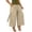 Beige, variant on Women's Solid Color Cargo Pants with Pockets Breathable Wide Leg Wrap Slit Pants Casual Versatile Spring Summer Fall